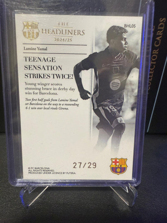 Lamine Yamal - Futera - The Headliners 2024/2025 - #27/29 - Bid Here - https://ebay.us/m/lbeEh9